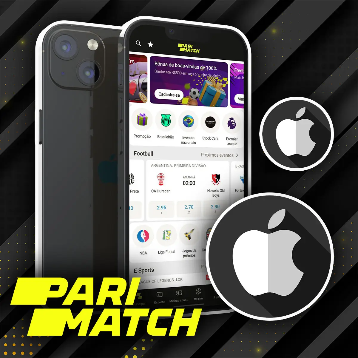 Aplicativo Parimatch Brasil para iOS