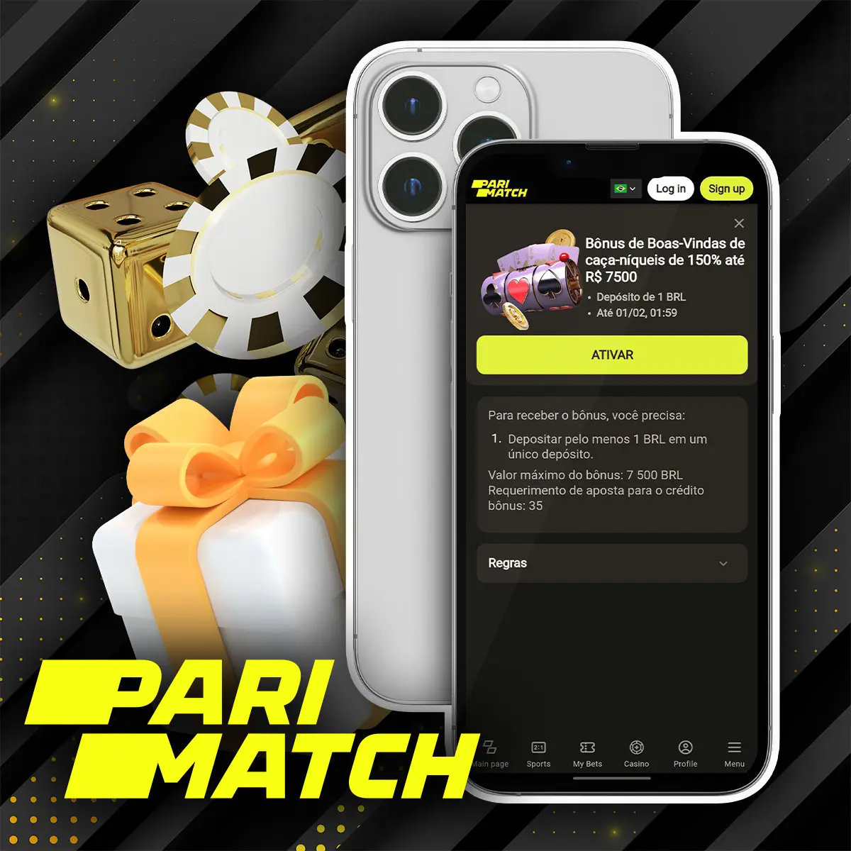 Bônus e promoções de cassino no aplicativo Parimatch no Brasil