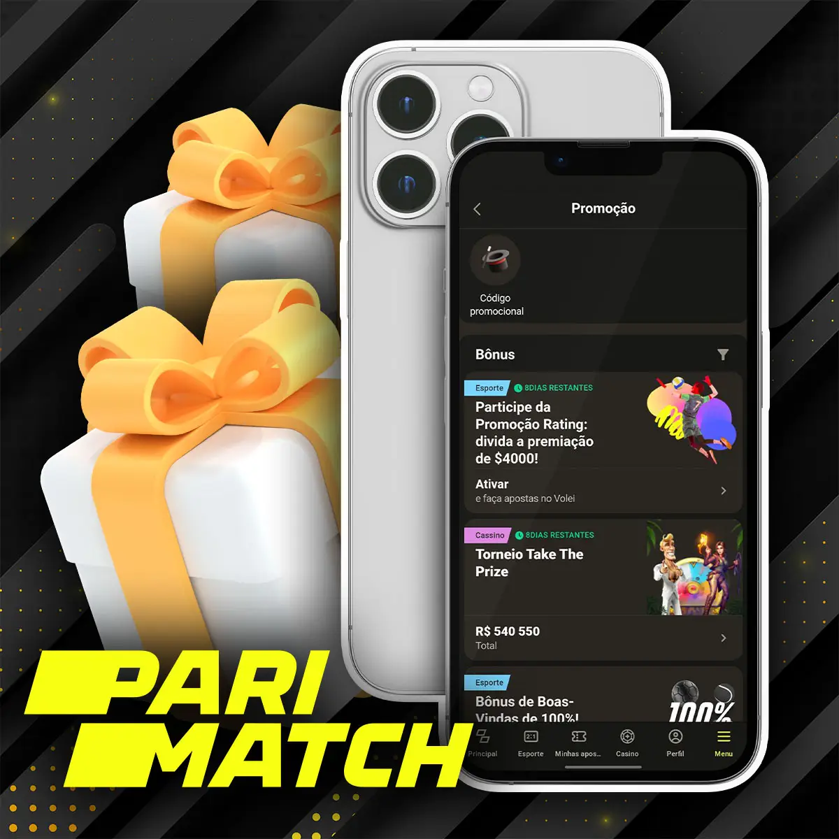 Bônus e promoções no aplicativo na plataforma da casa de apostas Parimatch no Brasil