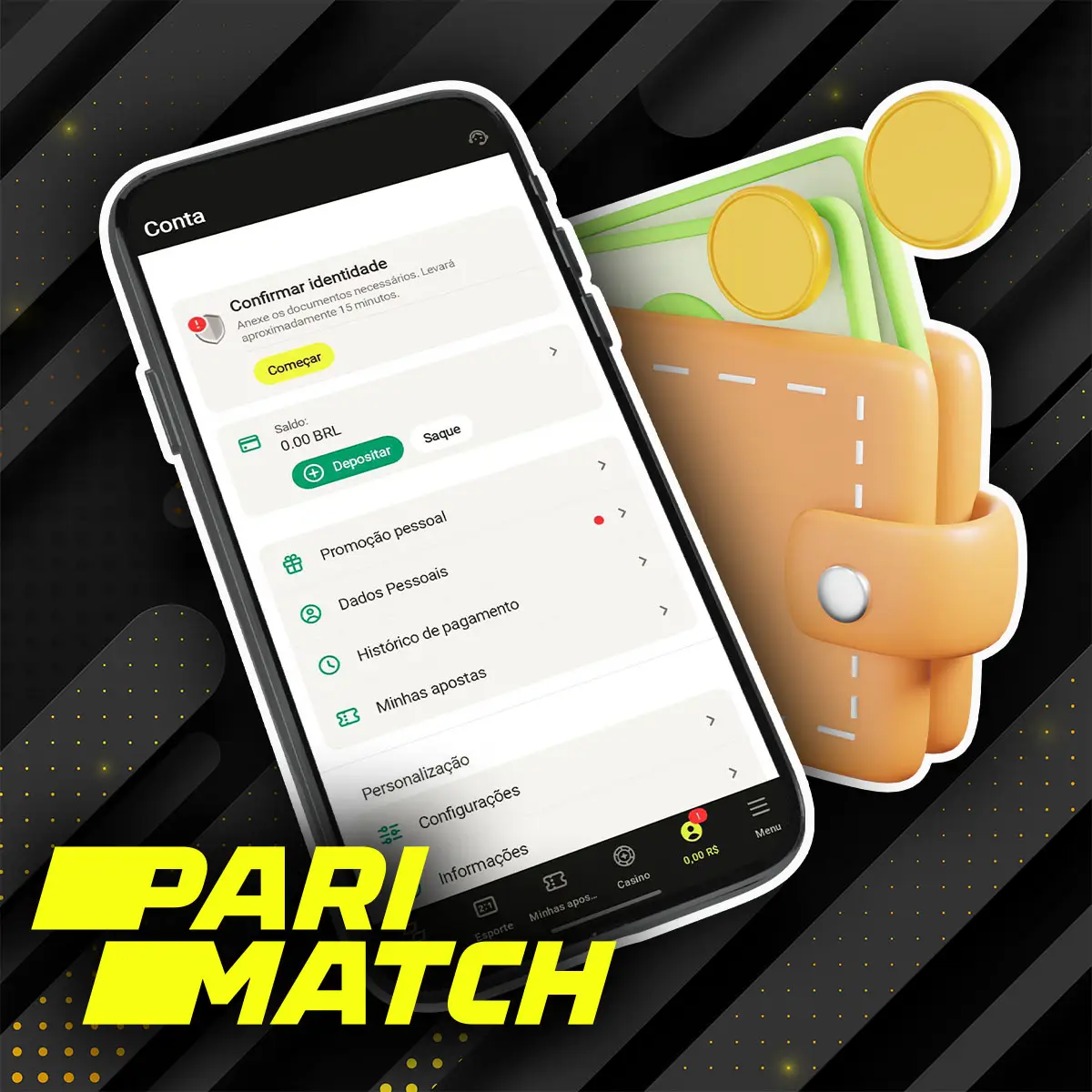Como depositar no aplicativo Parimatch no Brasil