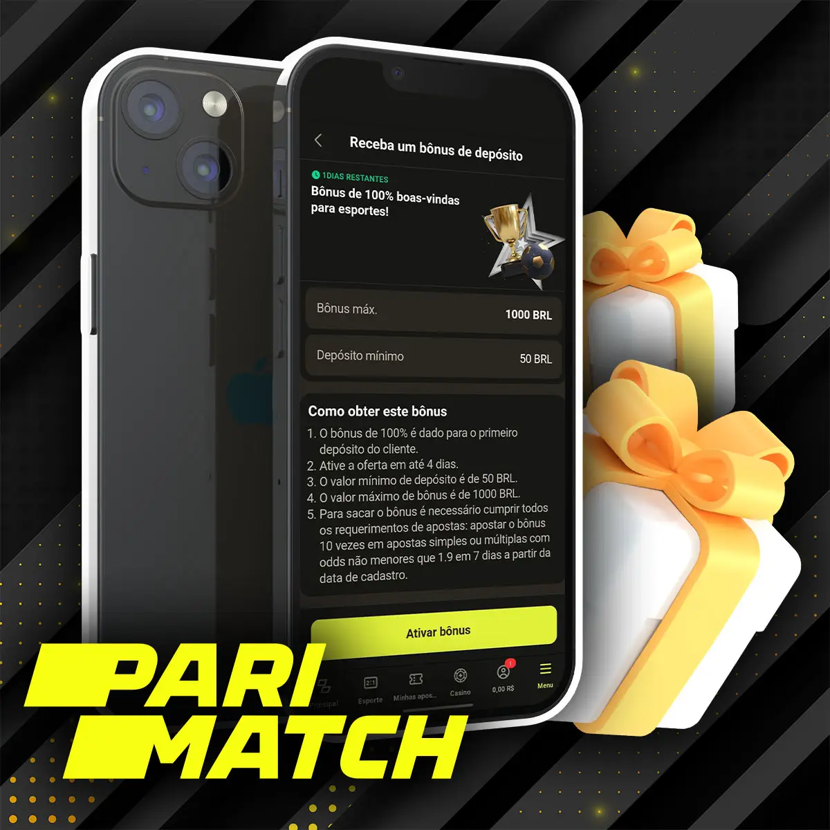 Como obter o bônus de boas-vindas no aplicativo Parimatch no Brasil