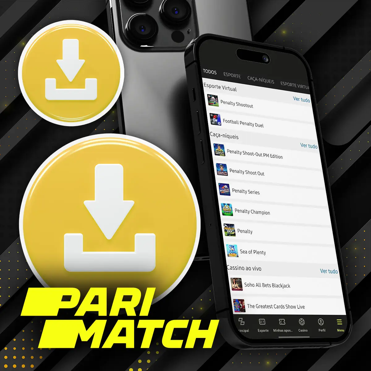 Aplicativo da Parimatch para jogar Penalty Shoot Out